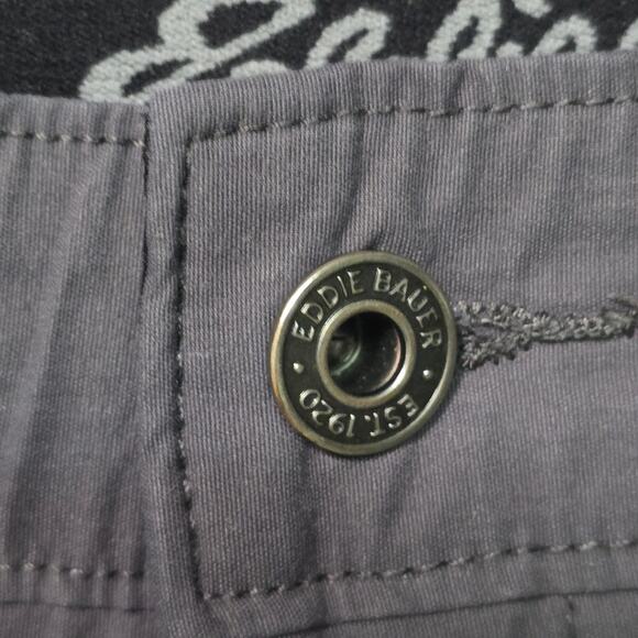 Eddie Bauer Chino Pants Men’s 34x32 Gray Nylon Stretch Style No. 1225439 - Picture 2 of 7